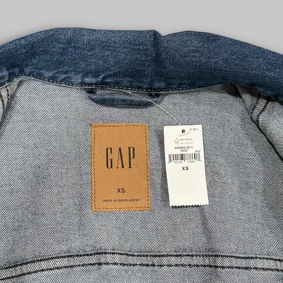 GAP Women’s Blue Fitted Denim Jacket - Size XS - Picture 4 of 5